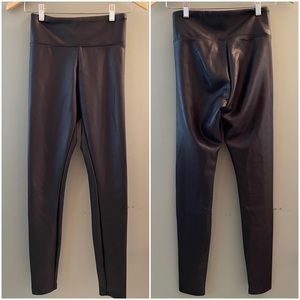 Express black faux leather leggings size Xs